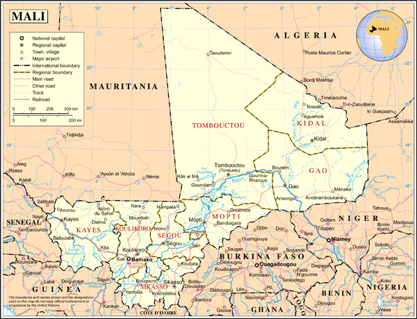 Carte du Mali