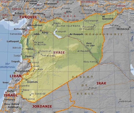 Carte de la Syrie